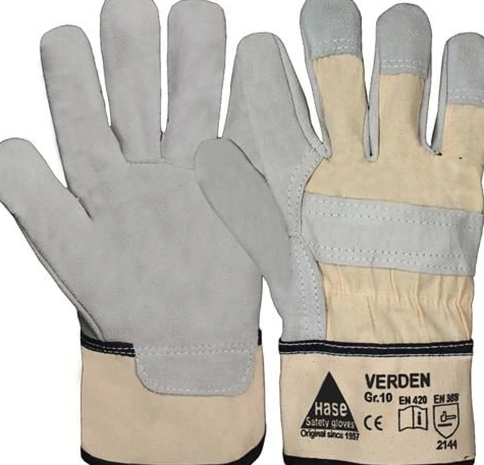 Hase Handschuhe Verden grau / natur Gr. 10 - 211400-10