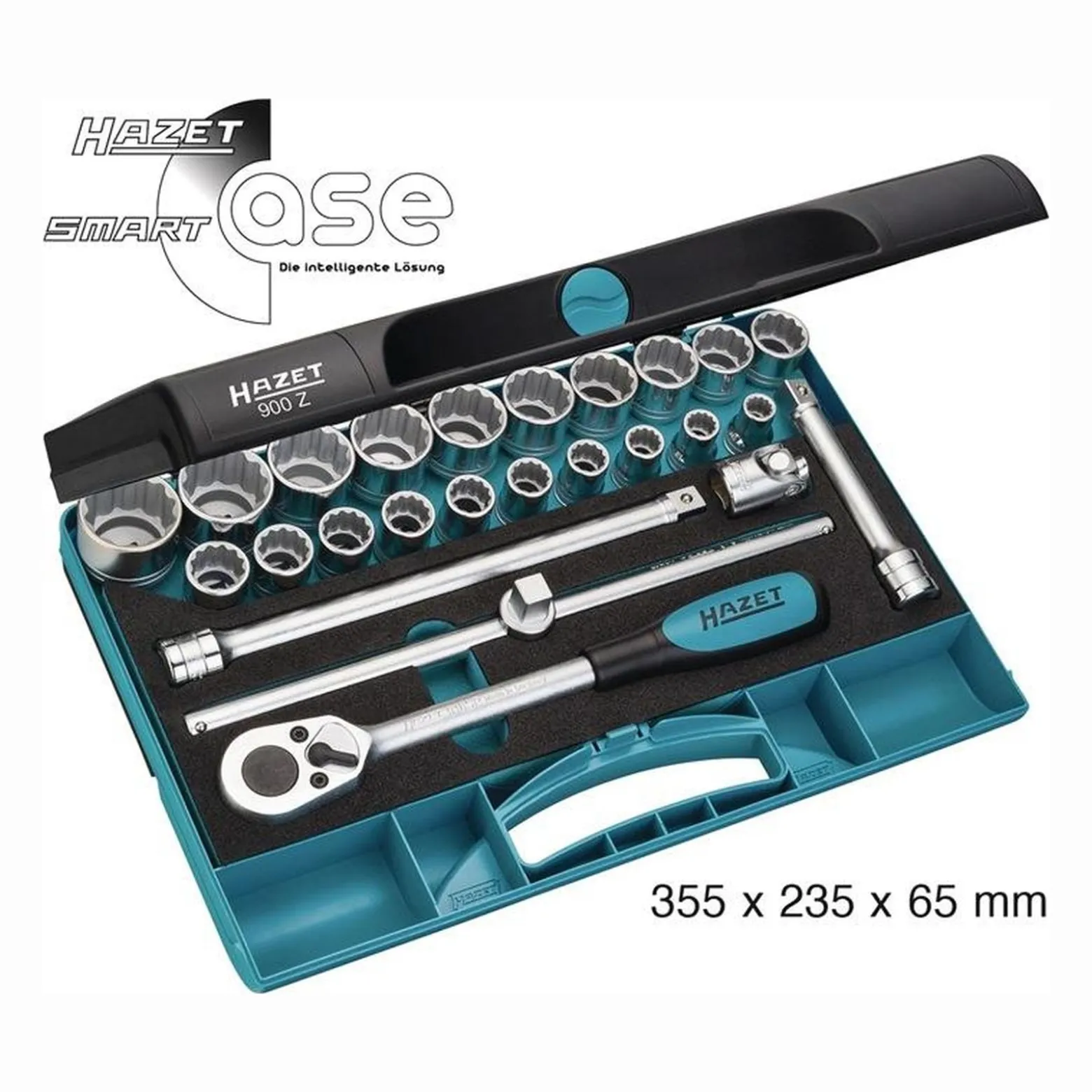 Hazet Steckschlüsselsatz 900Z 25tlg. 1/2″ SW 10-32 mm Anzahl Zähne 90 12-kant - 900Z