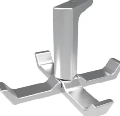 hermeta Decken-Mantelhaken 0201 vierfach A.83mm Alu.silberf.elox.H.55mm - 0201-01E