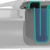 HG Grundkörper uBox universal für Duschrinnen Ablaufgehäuse, flach