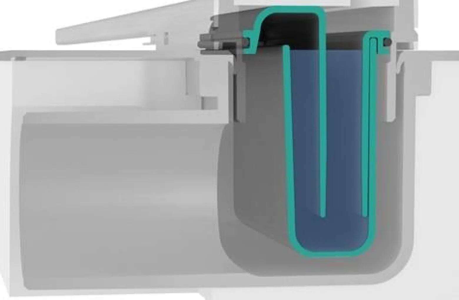 HG Grundkörper uBox universal für Duschrinnen Ablaufgehäuse, flach