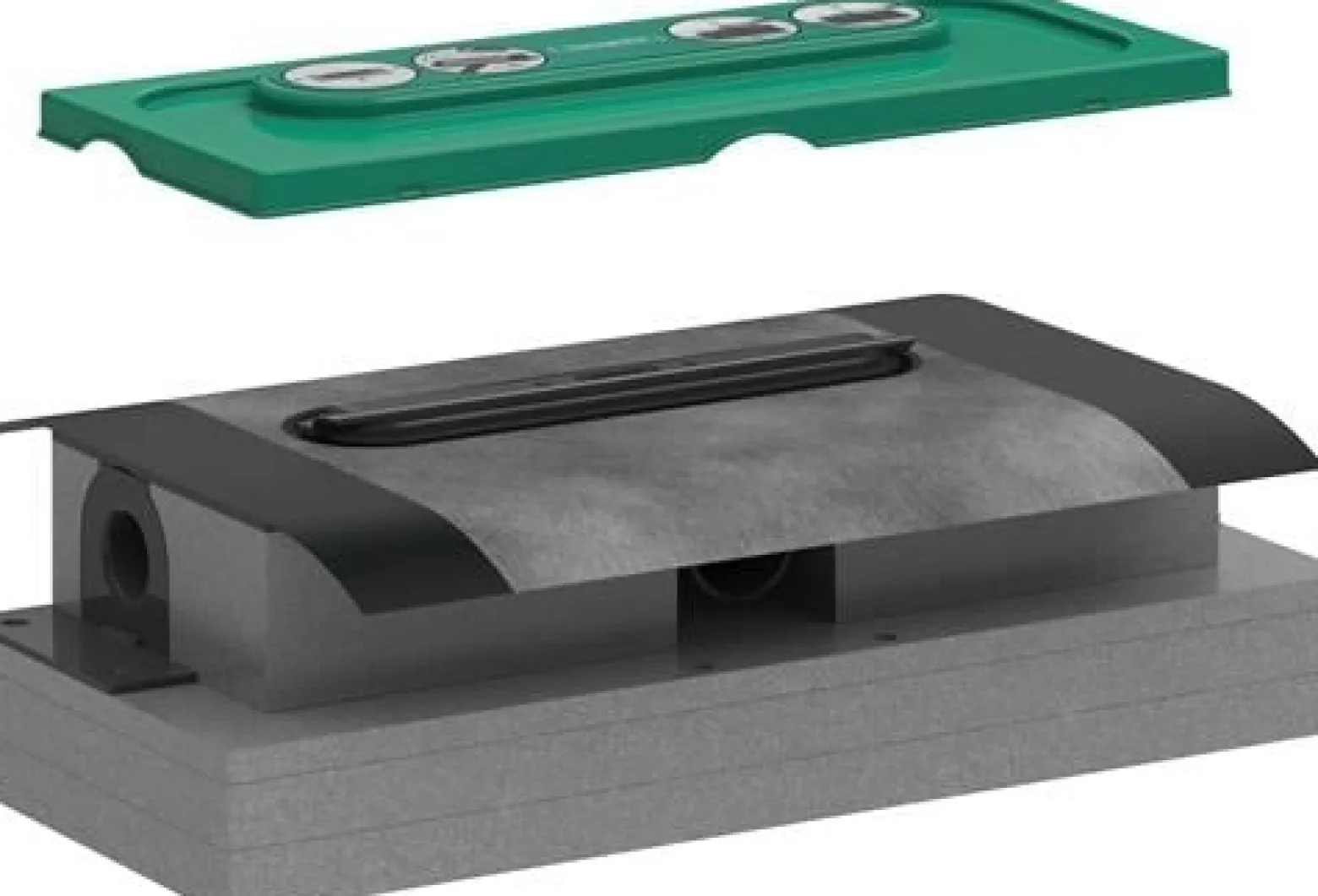 HG Grundkörper uBox universal für Duschrinnen Ablaufgehäuse, flach