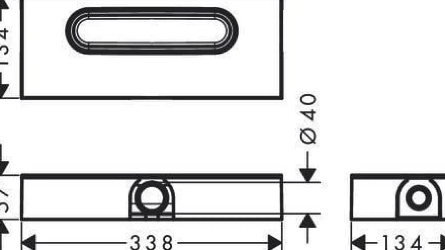 HG Grundkörper uBox universal für Duschrinnen Ablaufgehäuse, flach