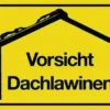 Hinweiszeichen Vorsicht Dachlawinen L250xB150mm gelb schwarz Ku.