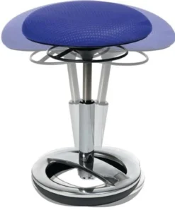 Hocker m.Standfußring Polster blau Sitz-H.440-570mm TOPSTAR