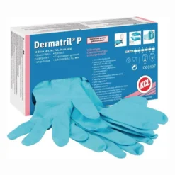 Honeywell 50x Einweghandschuhe Dermatril P 743 blau Gr. 8 - 743/8