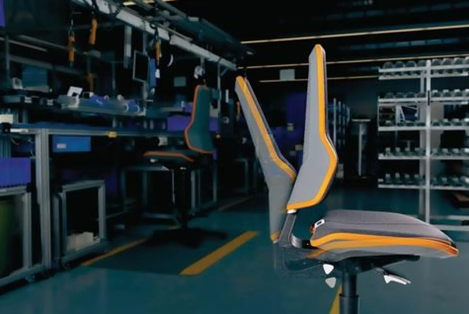 interstuhl Arbeitsdrehstuhl Neon Rollen - 9563-9999-3279