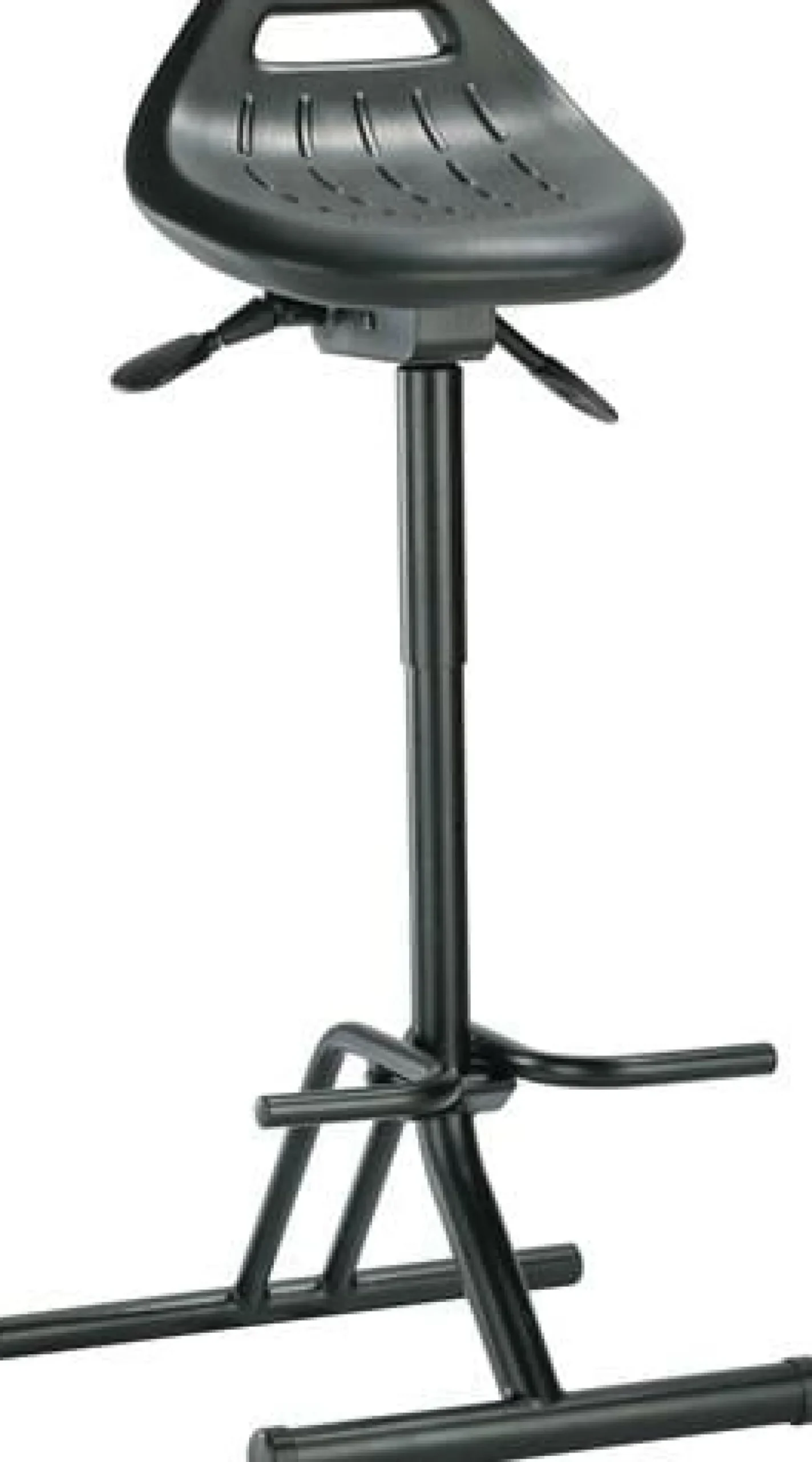interstuhl Stehhilfe Integralschaum Sitzhöhenverstellung 640 - 840 mm Stahlrohr schwarz klappbar BIMOS - 9456-2000