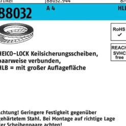 Keilsicherungsscheibe R 88032 HLB- 5S A 4 geklebt breit 200 Stück HEICO