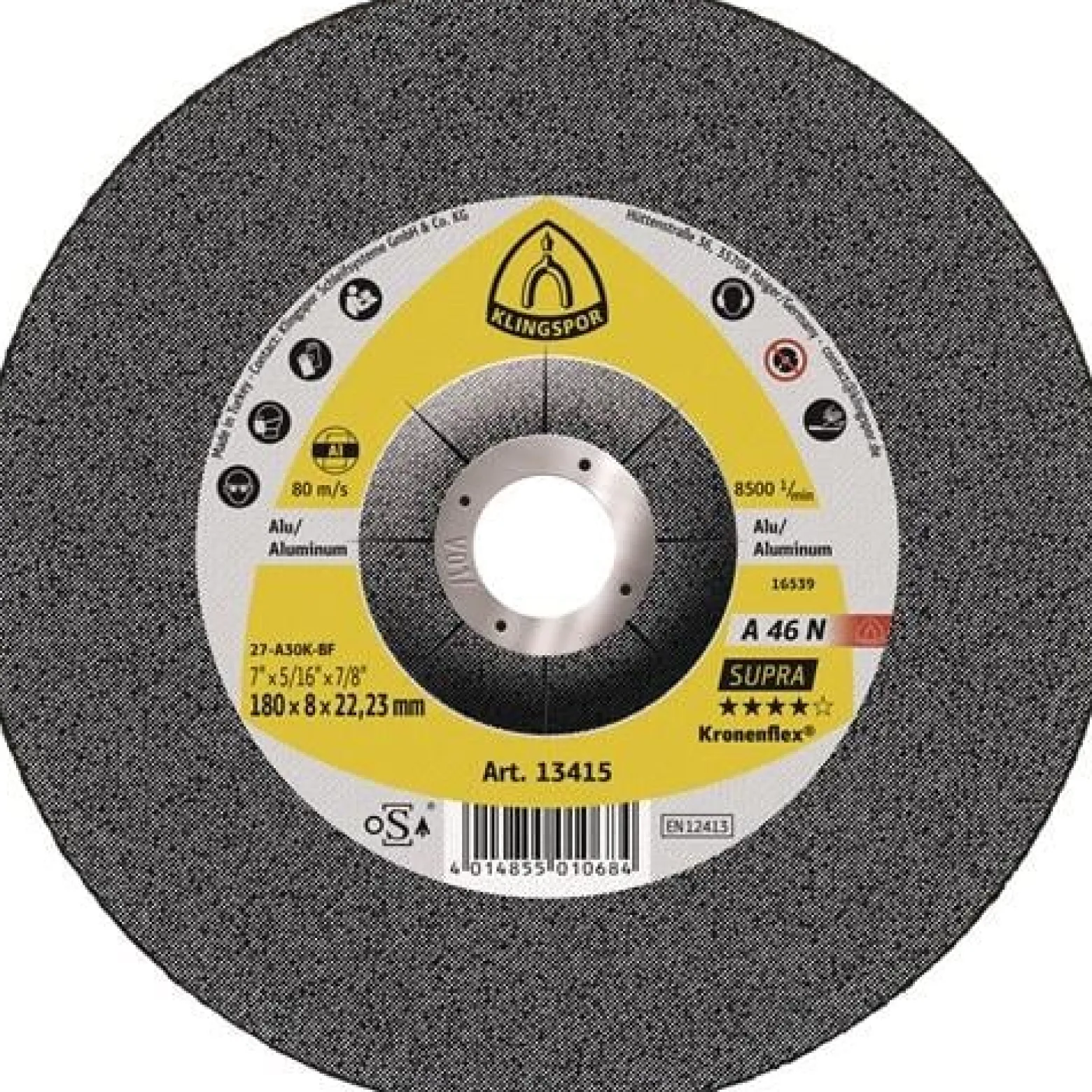 KLINGSPOR Schruppscheibe A 46 N Supra D 125 x S 6 mm - 2226