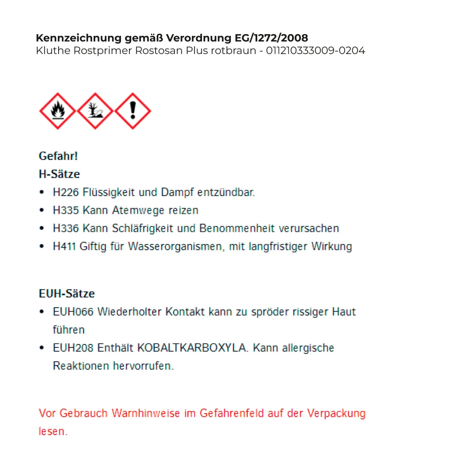 Kluthe Rostprimer Rostosan Plus rotbraun - 011210333009-0204
