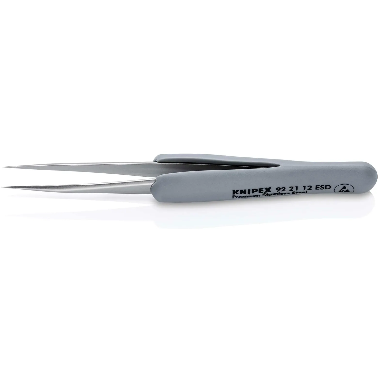 Knipex Gummi-Pinzette ESD Edelstahl 112 mm - 922112ESD