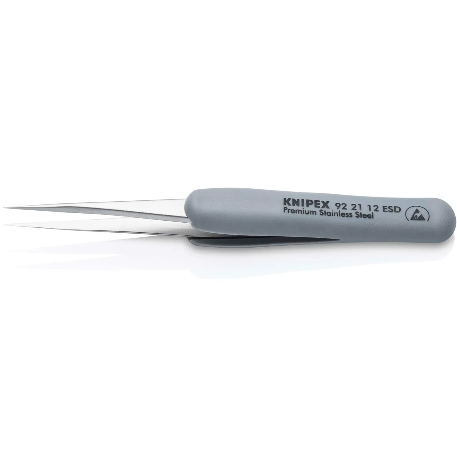 Knipex Gummi-Pinzette ESD Edelstahl 112 mm - 922112ESD