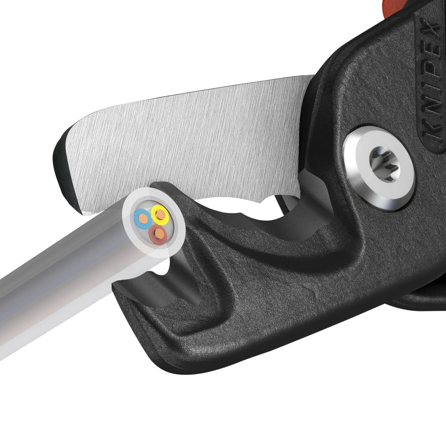 Knipex StepCut® XL Kabelscheren mit Stufenschnitt mit Comfort-Griffen brüniert - 9512225