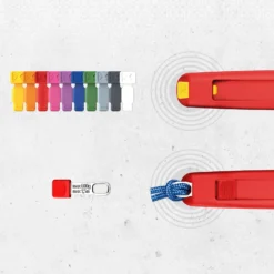 Knipex TehteredTool+ColorCode Clip rot (je 3 Stk) - 006306TCR