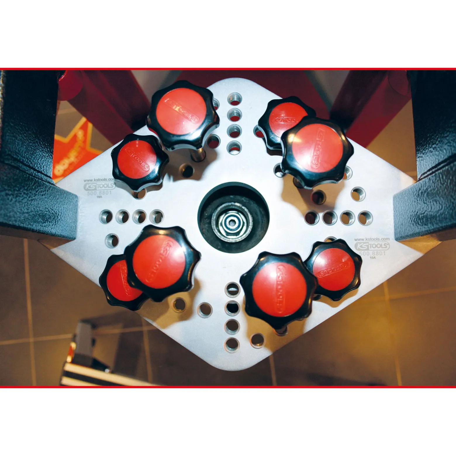KS TOOLS Adapterplatte für Druckluft-Stand-Federspanner - 500.8801