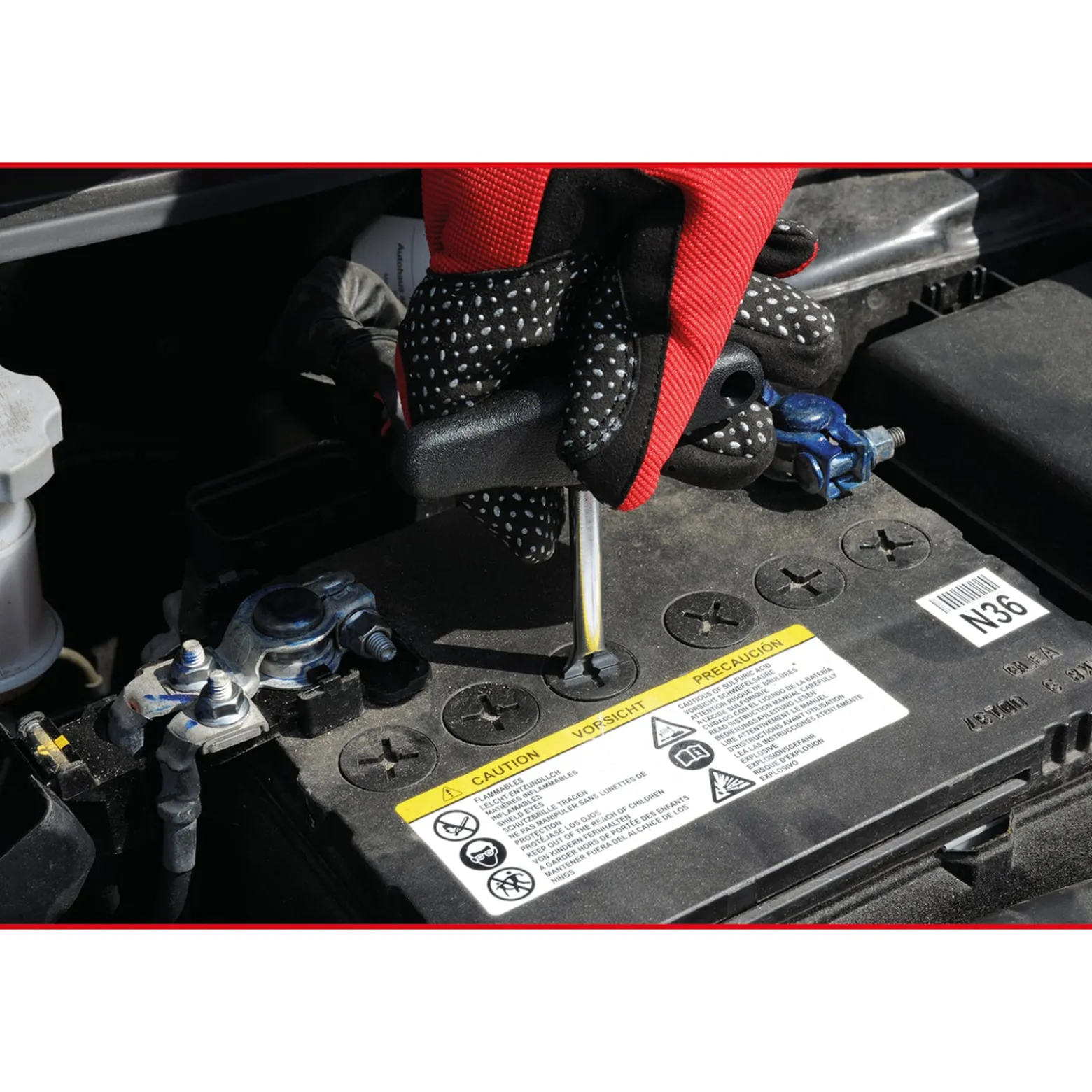 KS TOOLS Batteriestopfen-Dreher mit T-Griff - 550.1682