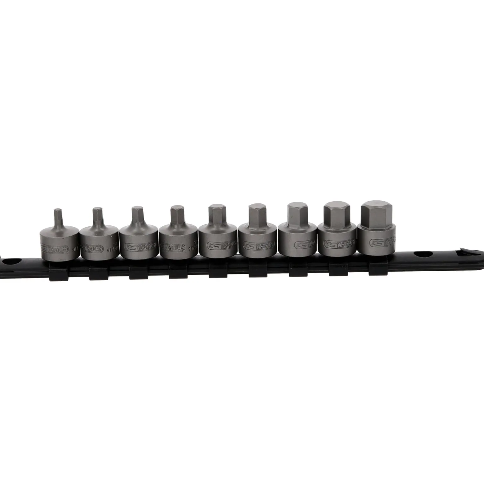 KS TOOLS 3/8" Bit-Stecknuss-Satz Innensechskant kurz 9tlg. 4-14 mm - 917.4000