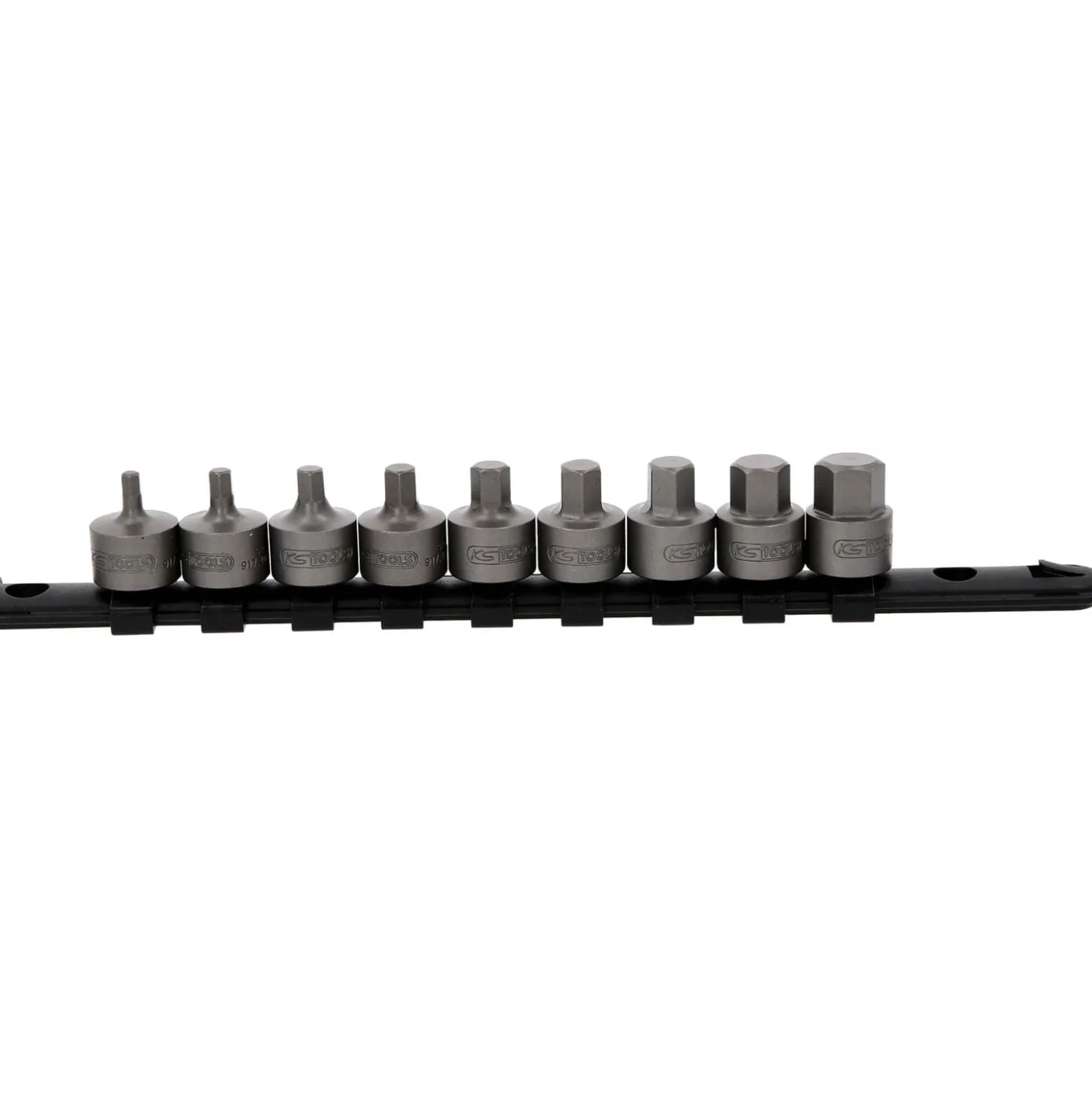 KS TOOLS 3/8" Bit-Stecknuss-Satz Innensechskant kurz 9tlg. 4-14 mm - 917.4000