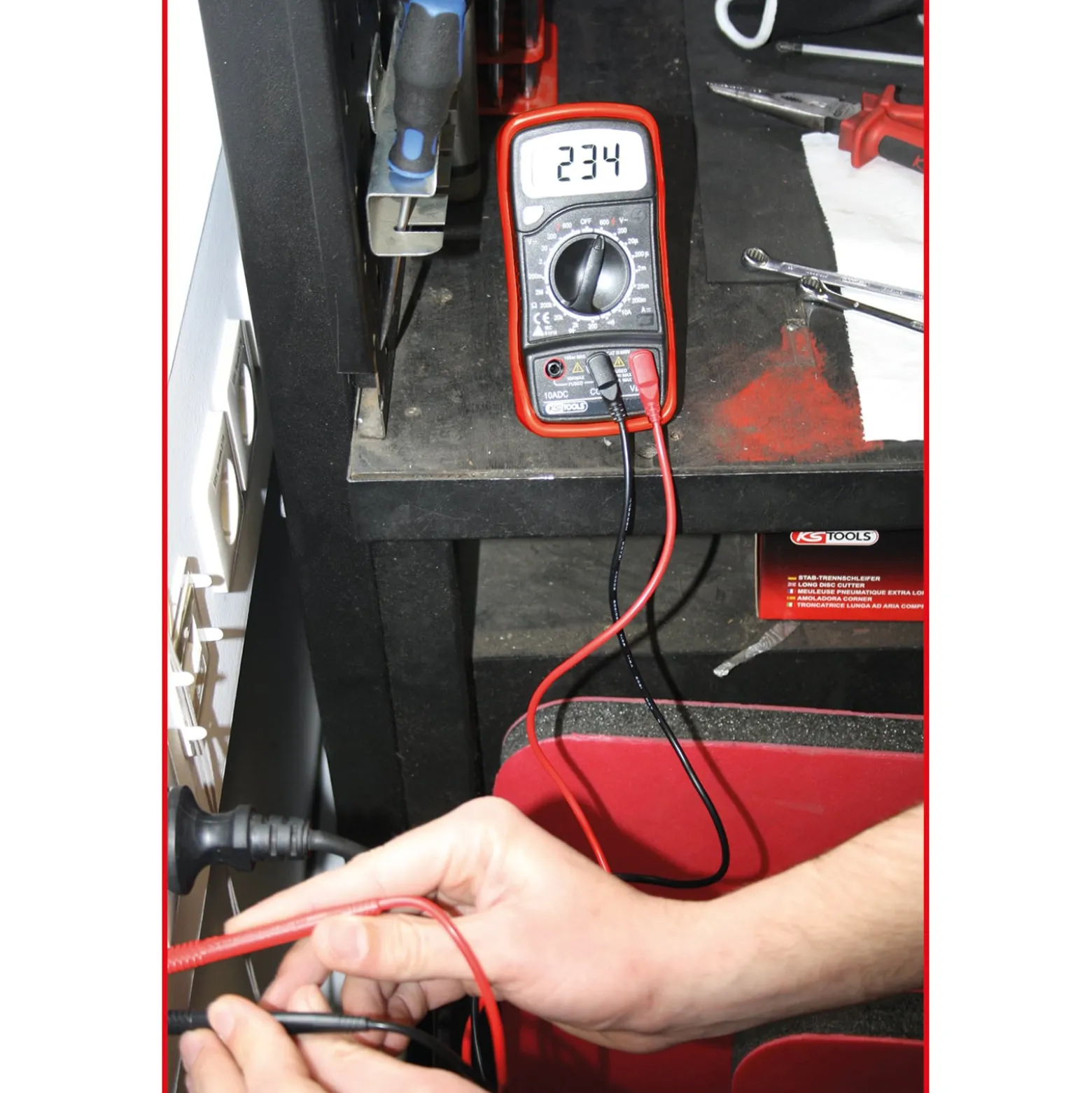 KS TOOLS Digital Multimeter inkl. Prüfspitzen - 150.1495