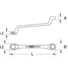 KS TOOLS Doppel-Ringschlüssel gekröpft 21 x 23 mm - 517.0815