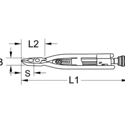 KS TOOLS Drahtwirbelzange 215 mm - 116.1301