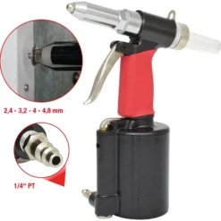 KS TOOLS Druckluft-Blindniet-Pistole 2,4-3,2-4-4,8 mm - 515.3102