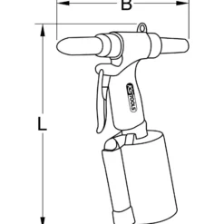 KS TOOLS Druckluft-Blindniet-Pistole 2,4-3,2-4-4,8 mm - 515.3102