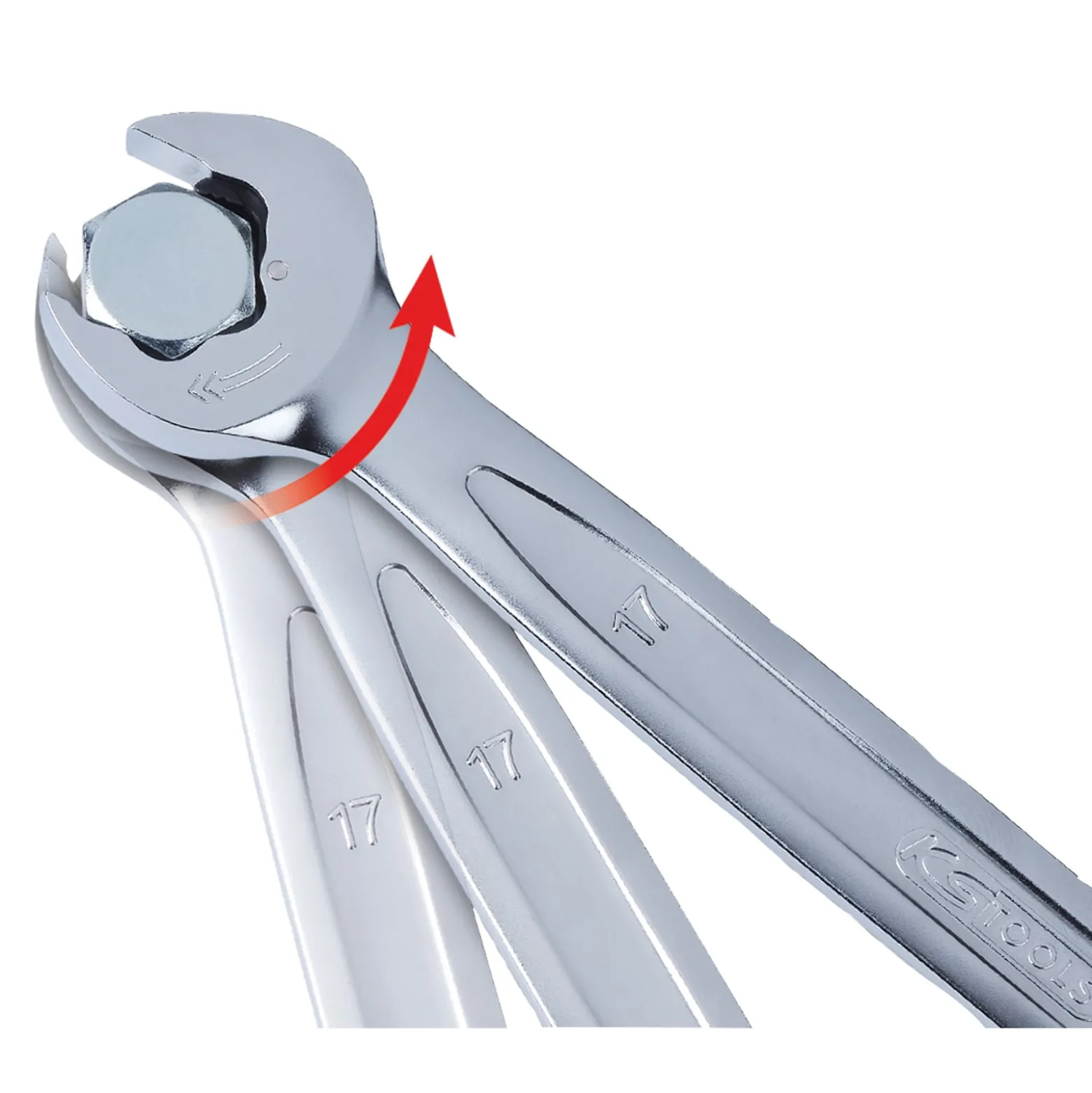 KS TOOLS DUO GEARplus Ringmaulschlüssel Maul-Ratschenfunktion 21 mm umschaltbar - 503.5921