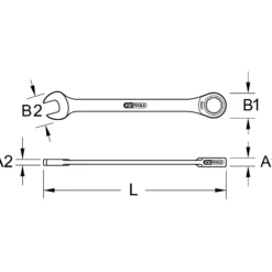 KS TOOLS DUO GEARplus Ringmaulschlüssel Maul-Ratschenfunktion 17 mm - 503.5217