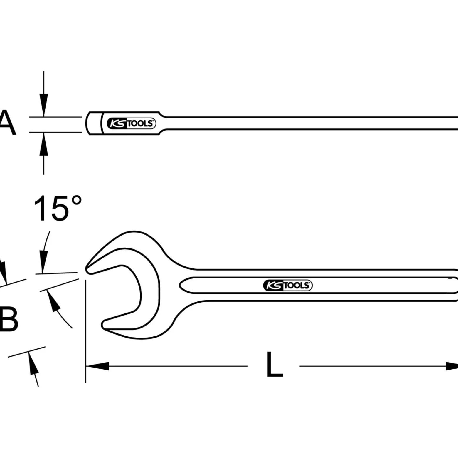 KS TOOLS Einmaul-Kraftschlüssel 46 mm - 517.0546