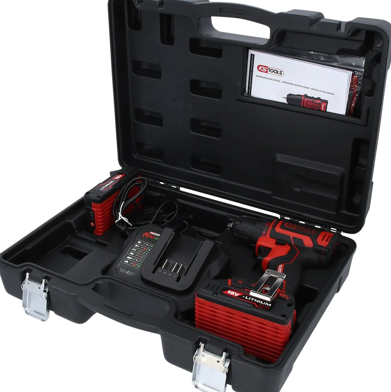 KS TOOLS eMONSTER Brushless-Akku-Bohr-Schrauber-Satz 4tlg. - 515.6400