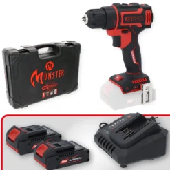 KS TOOLS eMONSTER Brushless-Akku-Bohr-Schrauber-Satz 4tlg. - 515.6400