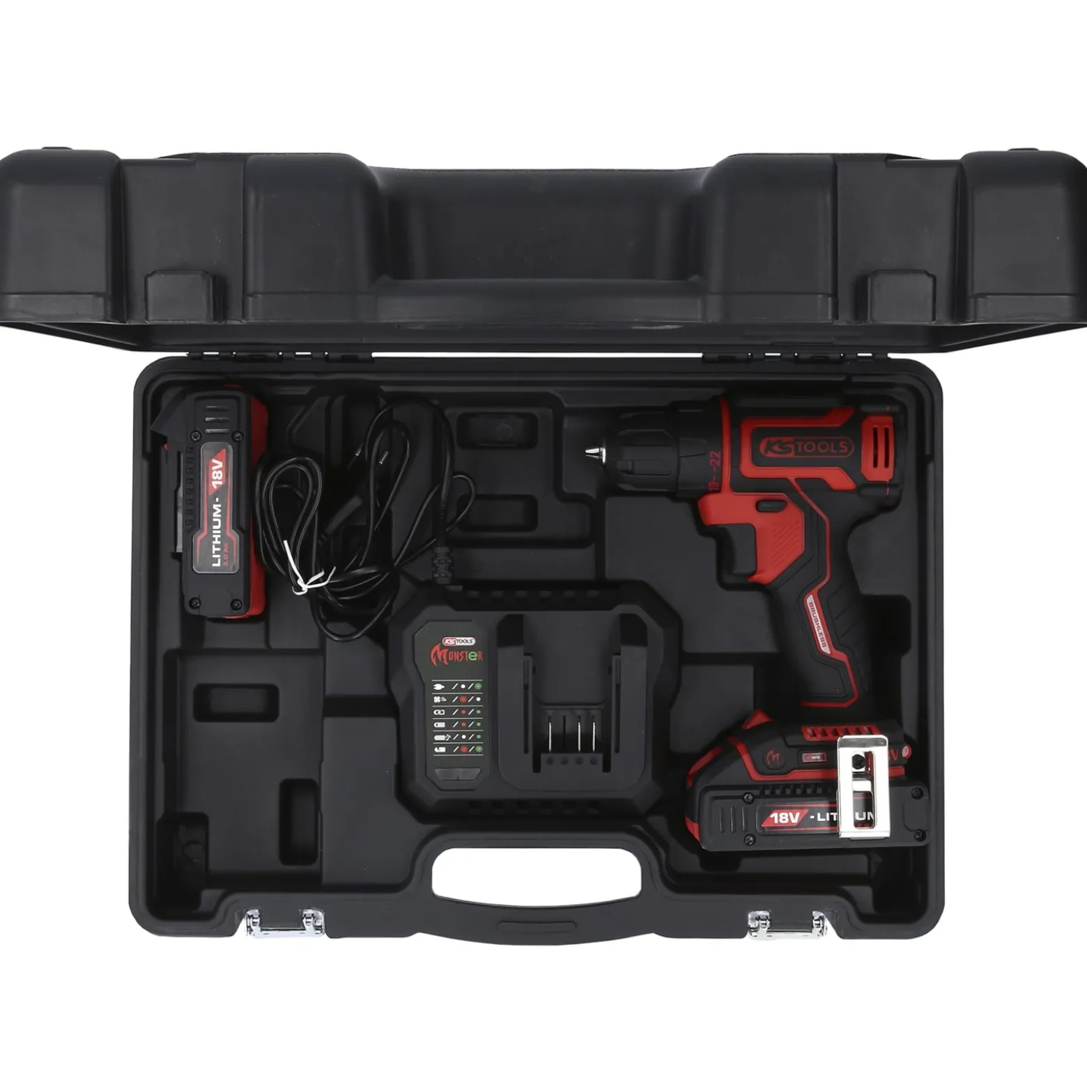 KS TOOLS eMONSTER Brushless-Akku-Bohr-Schrauber-Satz 4tlg. - 515.6400