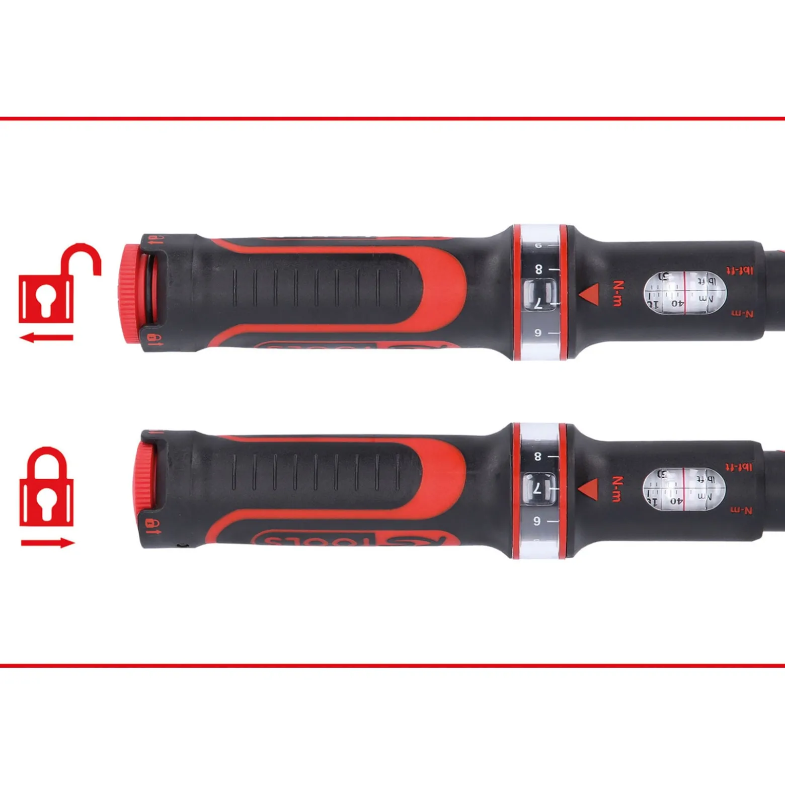 KS TOOLS 1/2" ERGOTORQUEprecision Ratschen-Drehmomentschlüssel Drehknopf 60 - 320 Nm - 516.1472