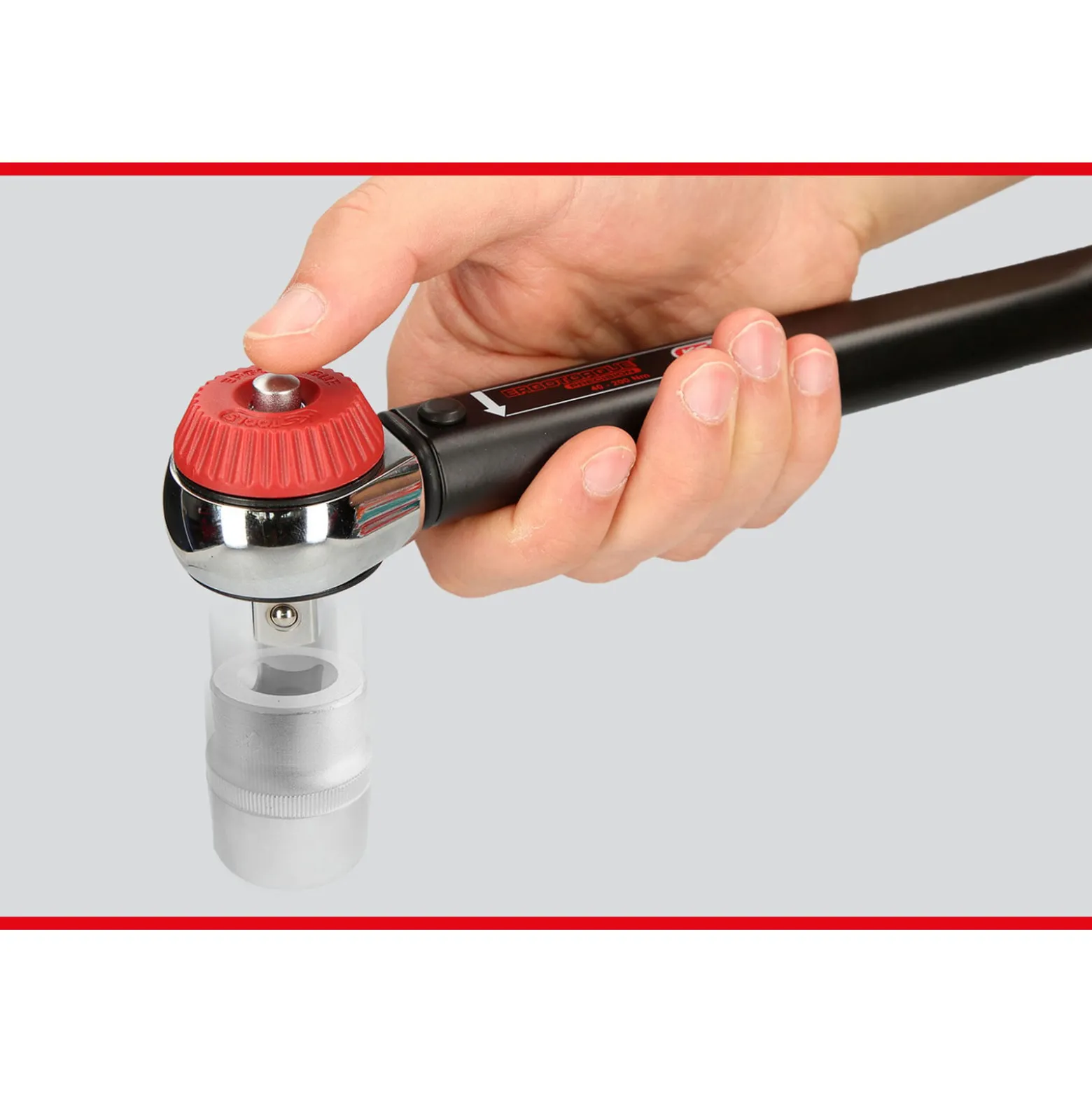 KS TOOLS 1/2" ERGOTORQUEprecision Ratschen-Drehmomentschlüssel Drehknopf 60 - 320 Nm - 516.1472