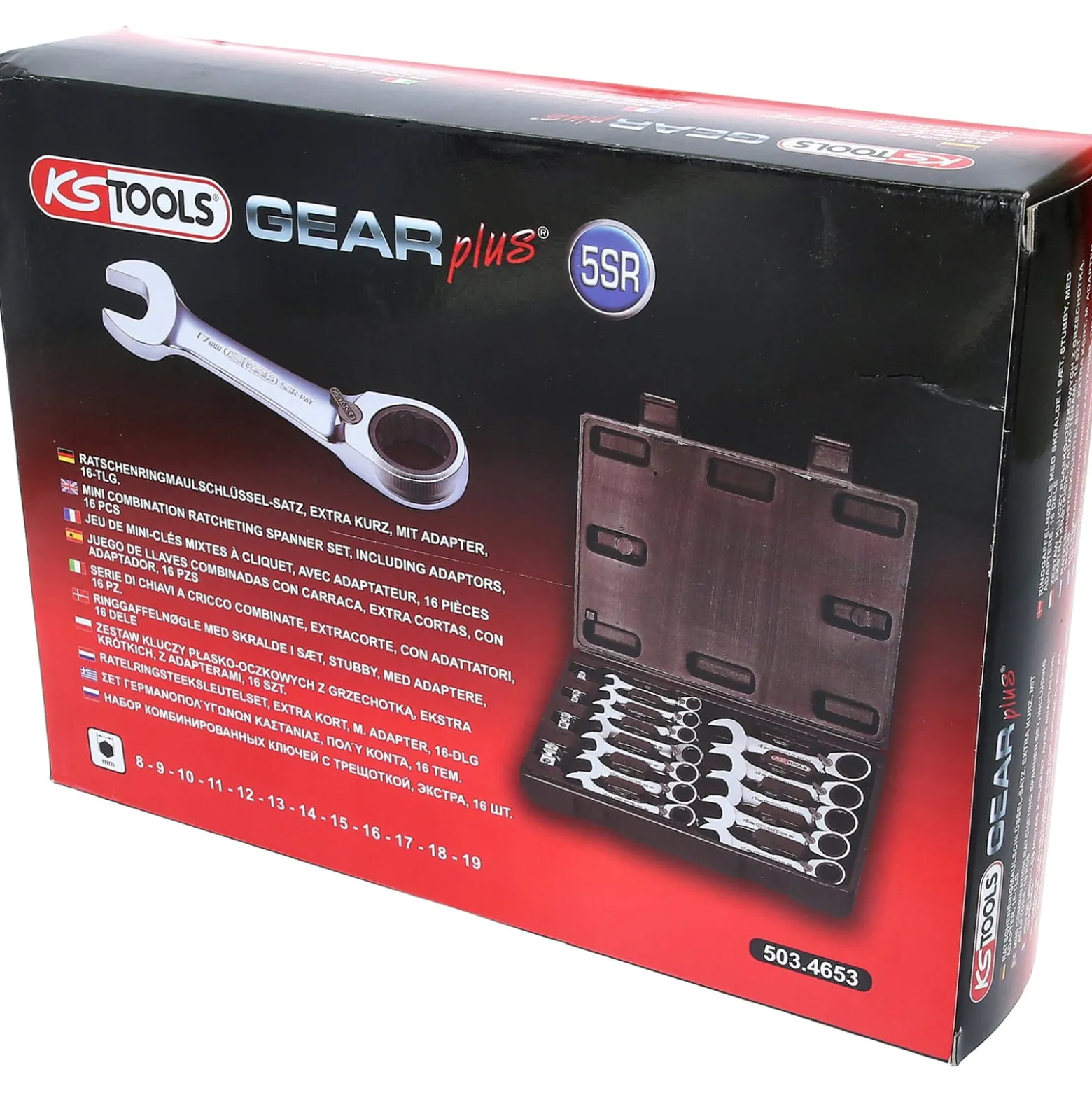 KS TOOLS GEARplus Ratschenringmaulschlüssel-Satz kurz 16tlg. - 503.4653
