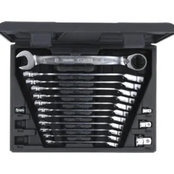 KS TOOLS GEARplus Ratschenringmaulschlüssel-Satz umschaltbar 16tlg. - 503.4666