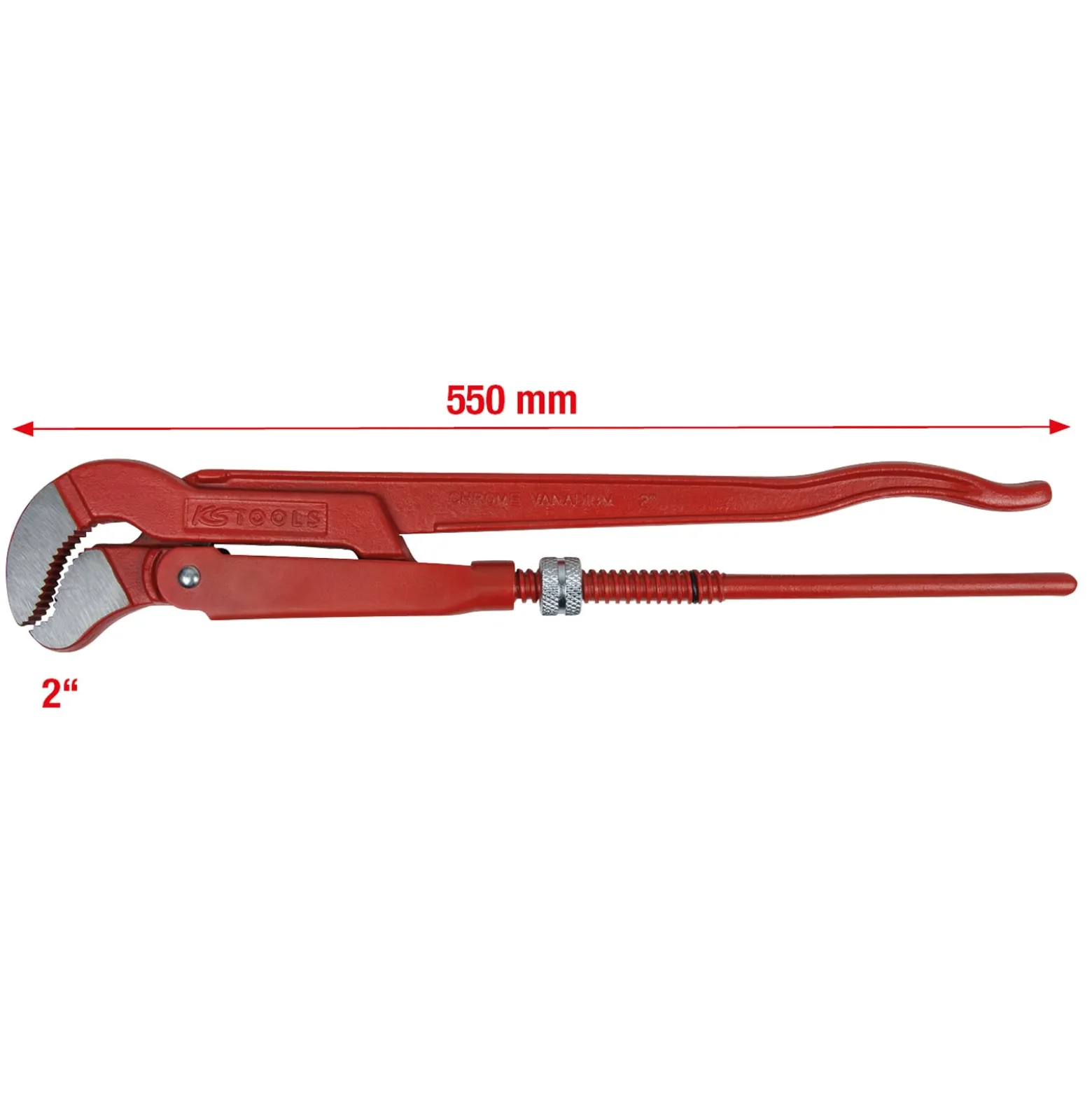 KS TOOLS 45° gewinkelte Eckrohrzange 2" - 113.2000