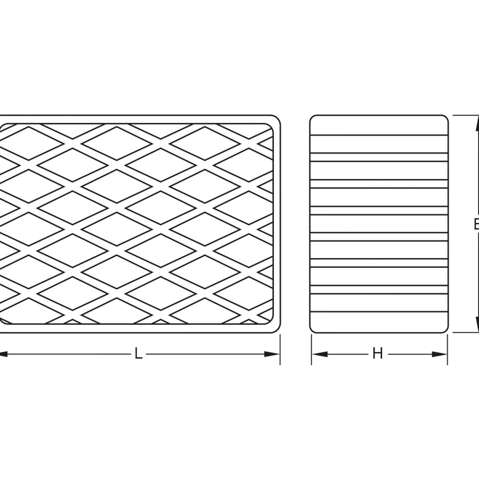 KS TOOLS Gummiauflage 05 für Hebebühnen 160 x 120 x 80 mm- 160.0480