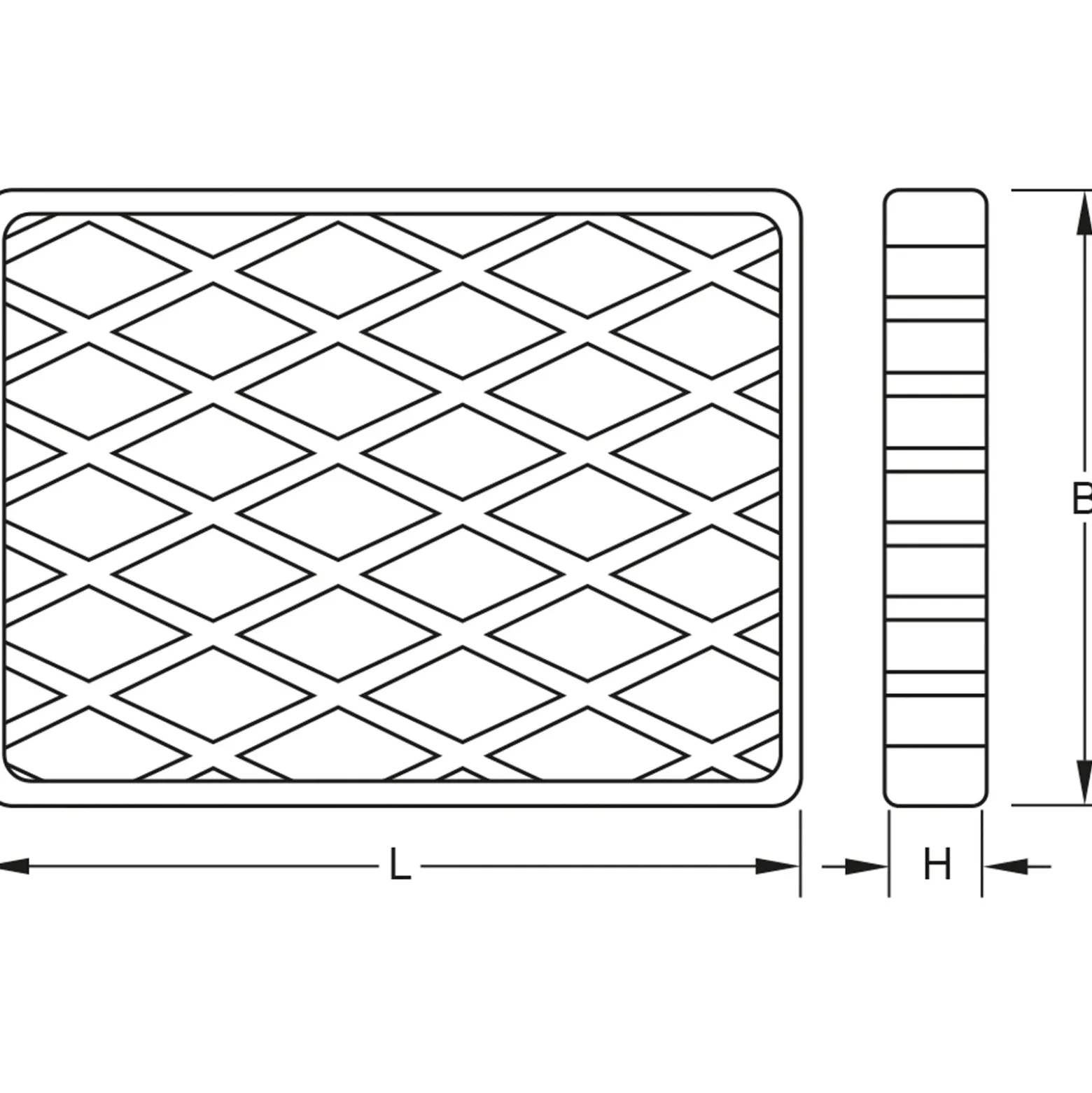 KS TOOLS Gummiauflage 01 für Hebebühnen 160 x 120 x 20 mm- 160.0476