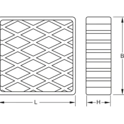KS TOOLS Gummiauflage 08 für Hebebühnen 116,5 x 116,5 x 36,5 mm- 160.0483