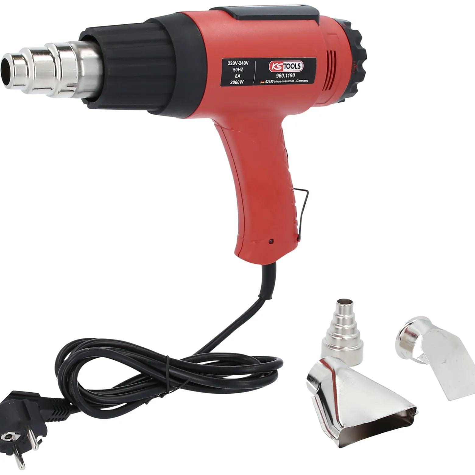 KS TOOLS Heißluft-Gerät Satz inkl. 4 Aufsätze - 960.1190