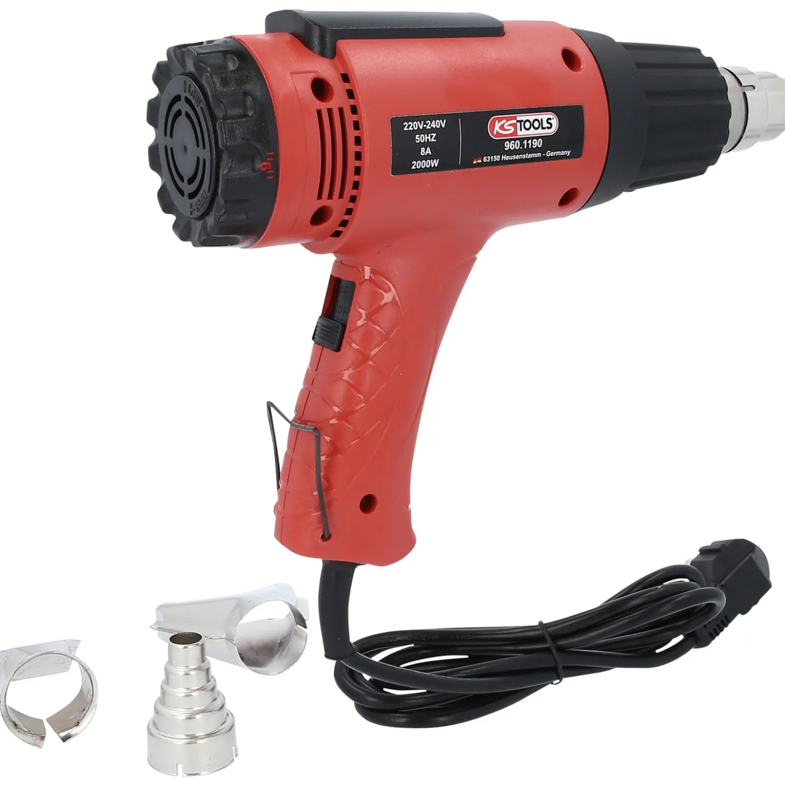 KS TOOLS Heißluft-Gerät Satz inkl. 4 Aufsätze - 960.1190