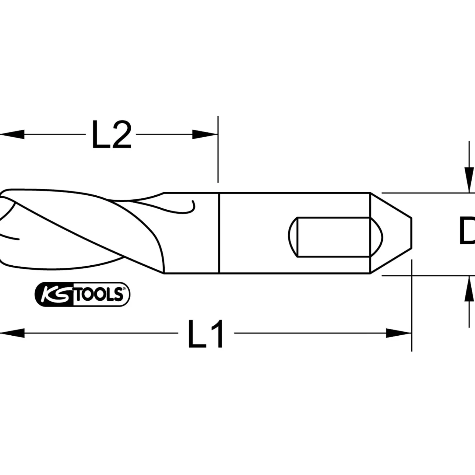 KS TOOLS HSSE Schweißpunkt-Bohrer 8 mm - 332.0108