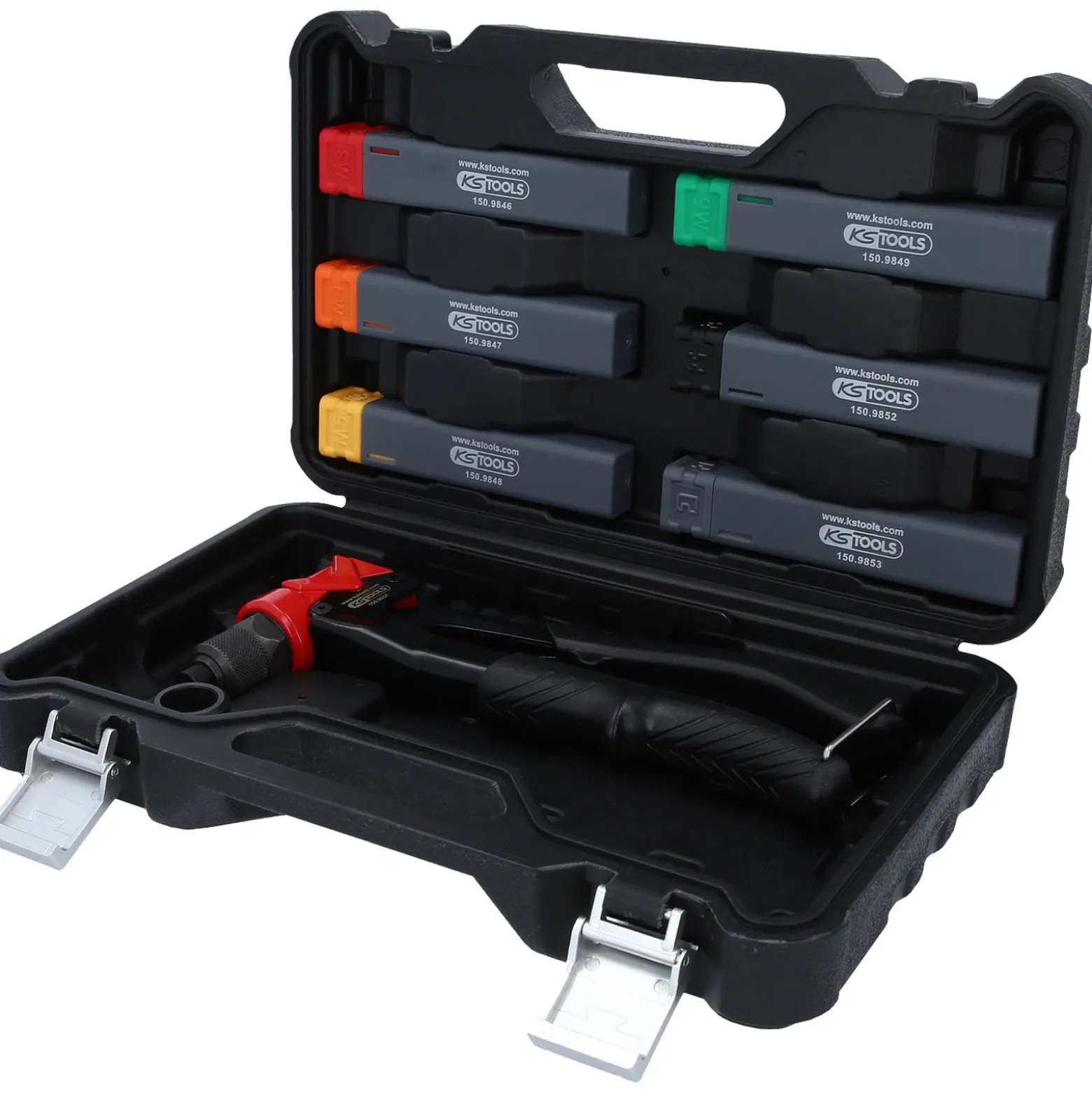 KS TOOLS 3 in 1 Handnietzangen-Satz, 12-tlg. - 150.9850