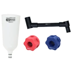 KS TOOLS Öl-Einfülltrichter-Satz mit drehbarem Winkelarm für VAG, 4-tlg - 150.9155