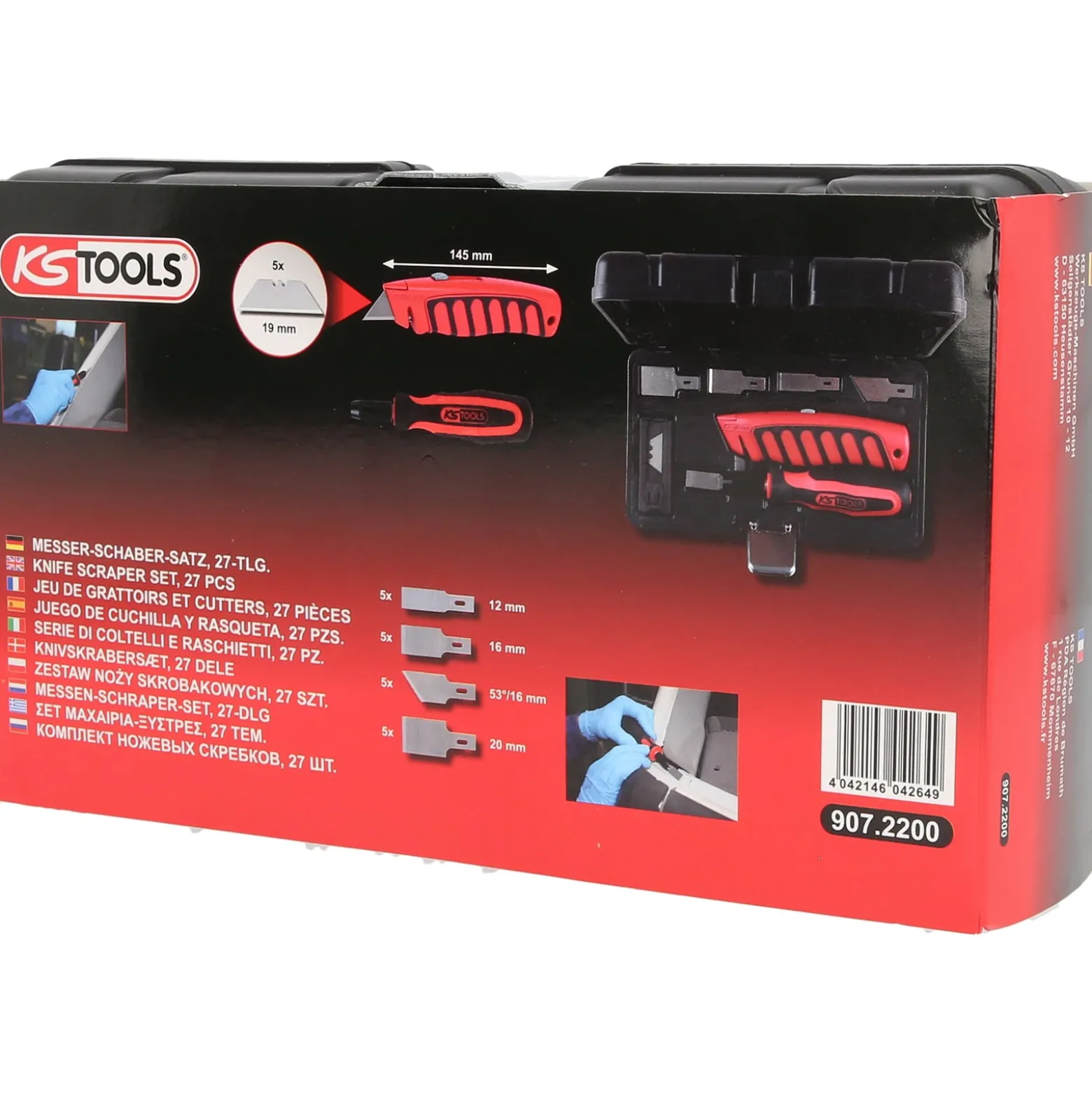 KS TOOLS Messer-Schaber-Satz 27tlg. - 907.2200