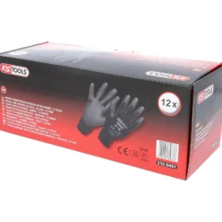 KS TOOLS Mikro-Feinstrickhandschuhe-schwarz 8 12 Paar - 310.0491