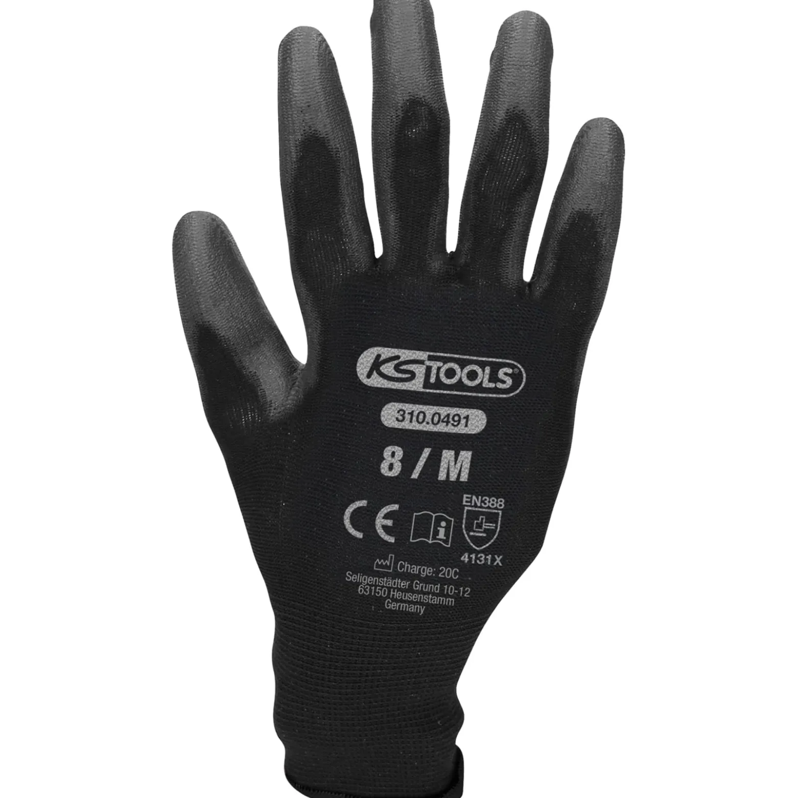 KS TOOLS Mikro-Feinstrickhandschuhe-schwarz 8 12 Paar - 310.0491